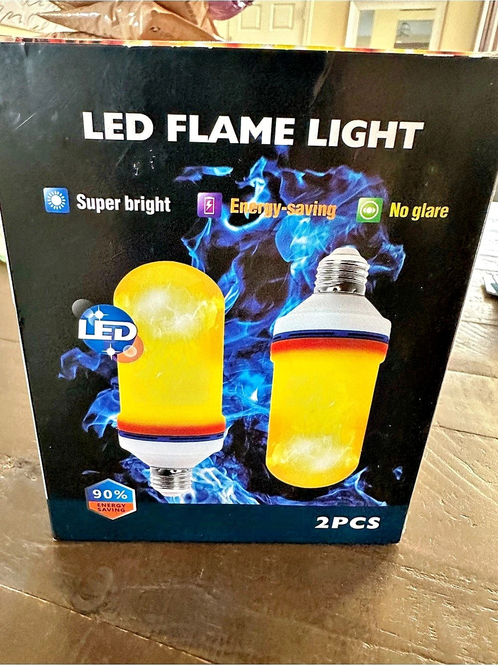NWT LED Flame Light 2-Pack LED Flame Light Bulbs Designed to Simulate a Flickeri